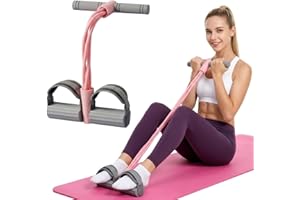 Adjustable Ankle Strap Resistance Band with Handle,0.4-inch Diameter Thick TPE Resistance Band 40-45lbs,Suitable for All Weig