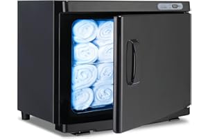 SUSICI Hot Towel Warmer for Spa 23L Thermostatic Towel Heater Large Capacity Towel Cabinet Professional Bath Towel Warmer Spa Heating Use or Facials SPA Massage Salon Heats Up Quick Towel Heater (23L, Black)