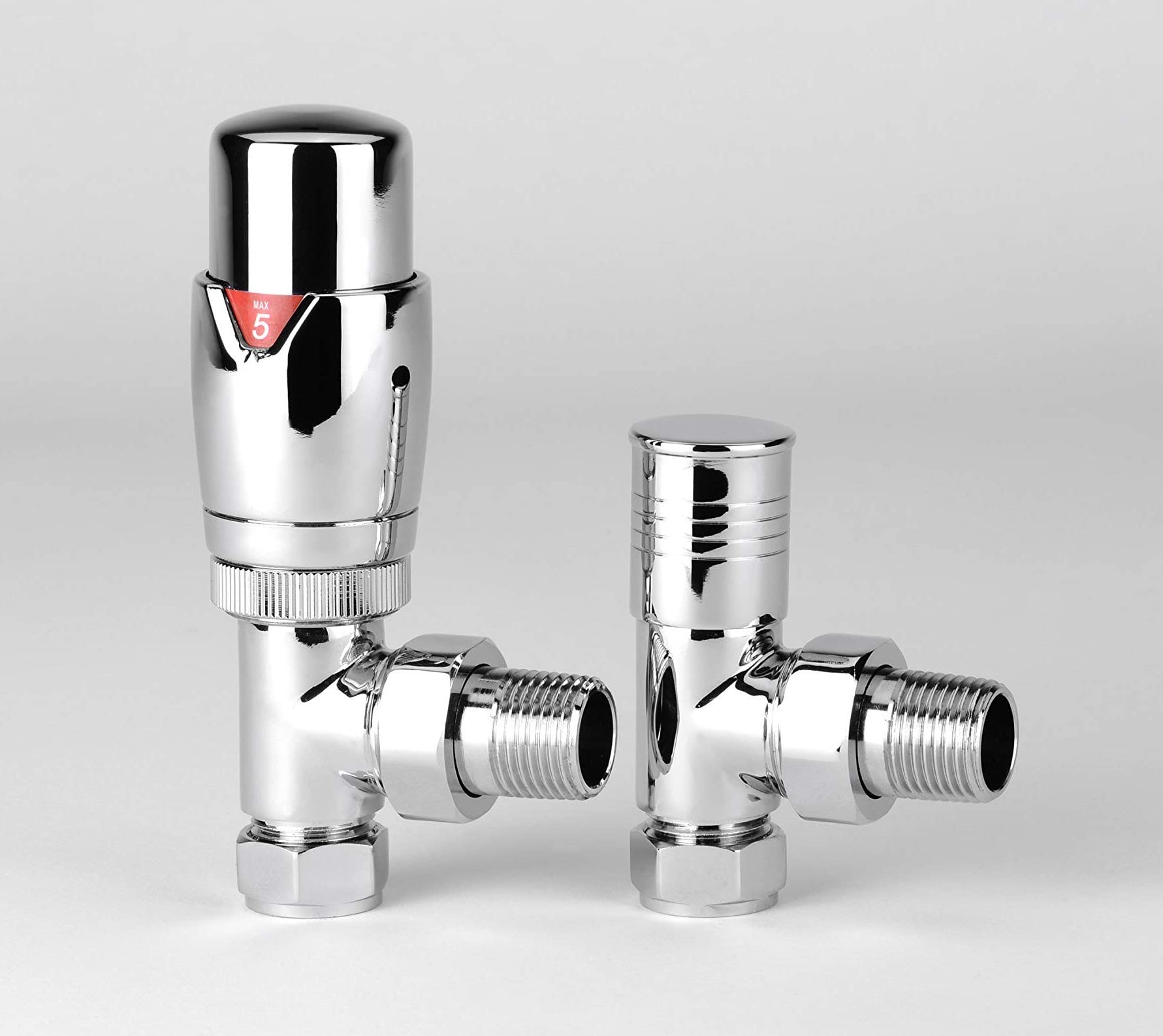 Oslo TRV Angled Designer TRV Thermostatic Radiator & Towel Rail Valve Radiator Towel Heater Valve