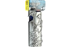 KIPP BROTHERS Metal Lighter Case for BIC Lighters, Lighter Protector and Bottle Opener - Grim Reaper Design