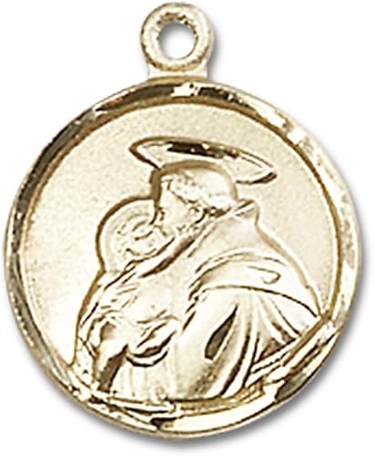 Amazon.com: Bonyak Jewelry Gold Filled St. Anthony Pendant 5/8 x 1/2 inches with Gold Filled 