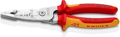 KNIPEX 13 76 200 ME Wire Stripper 200mm Metric Chrome VDE Insulated Grips