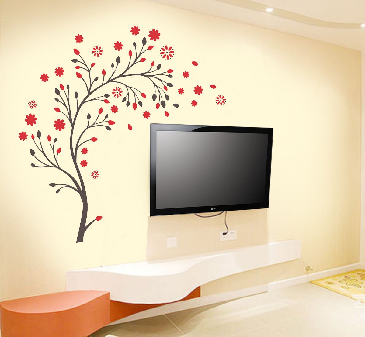 Hall Amazon Wall Stickers Flowers deep cool