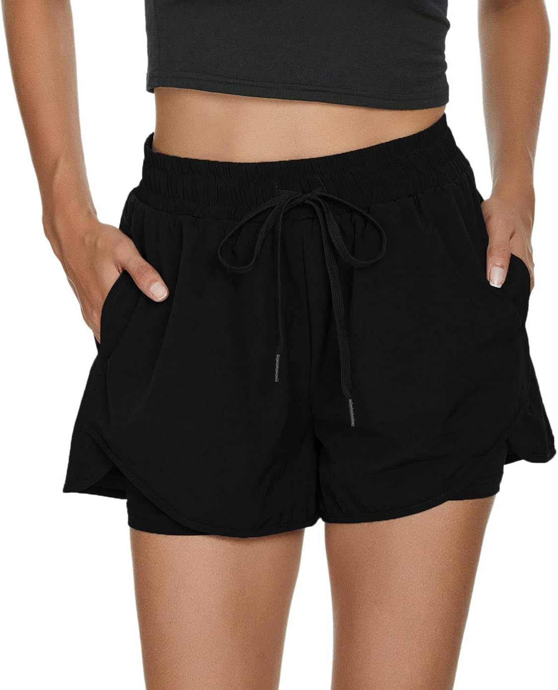 Amazon Com Taydey Women S Quick Dry Running Workout Sports Shorts Clothing