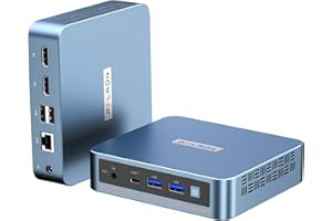 PELADN Mini PC, N100(up to 3.4GHz),16GB DDR4/512GB SSD,Type-C/Dual HD,Mini Desktop Computer,4K/60Hz Triple-Display USB3.0/BT4.2/WiFi Mini Computers for Home Business