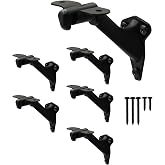 NACETURE Handrail Brackets for Stairs, 3 Inch, Black, 6 Pack | Heavy-duty 3-inch brackets provide secure support for indoor and outdoor stair handrails.