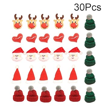 Download Buy Stobok 30pcs Christmas Diy Accessories Cloth Appliques Clothes Jewelries Hats Handbags Decorations Crafts Supplies Embellishments Online At Low Prices In India Amazon In PSD Mockup Templates