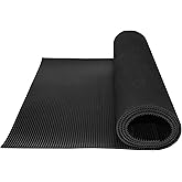 Sluice Box Rubber V Matting; Gold Sluice mat for fine Gold Recovery Set; Gold Prospecting Supplies; precut trimmable Size Selection, Black/Green Color, mini Rib/Micro Rib Pattern