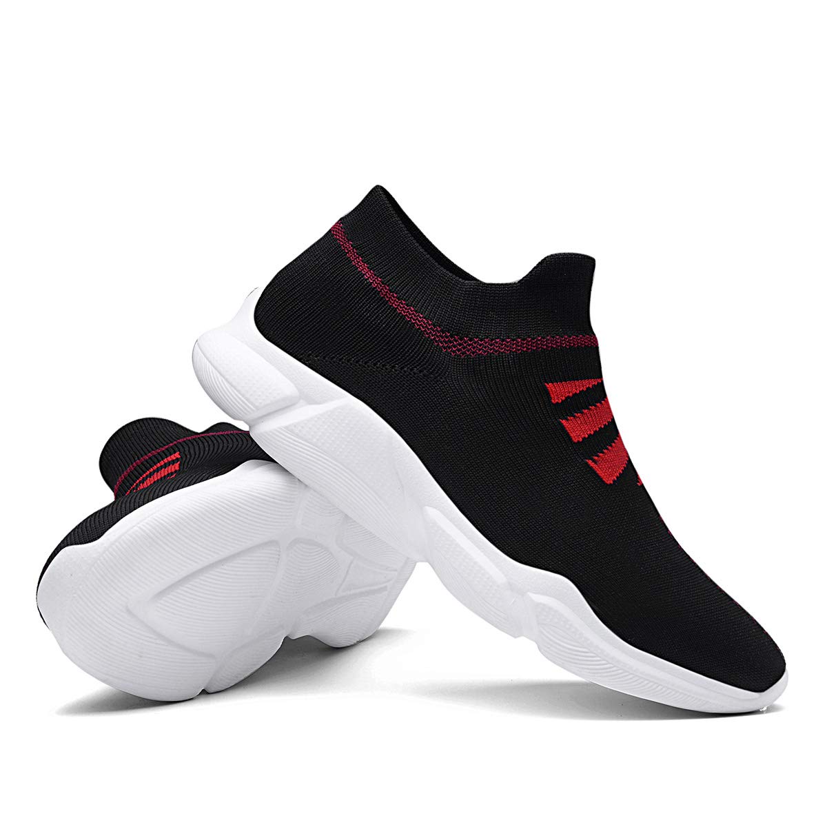 Dreamparis Men\'s Walking Shoes - Casual Slip on Sneakers Black1 43