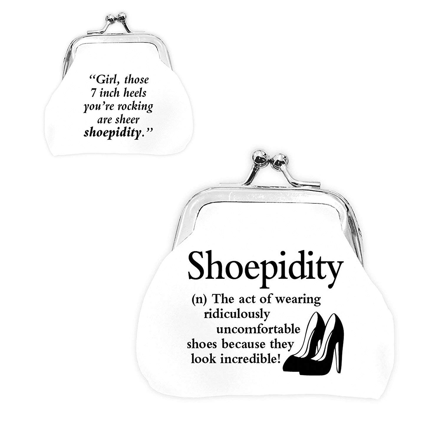 Urban Words Mini Clip Purse "Shoepidity" with Urban Meaning