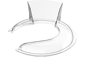 GVODE Pouring Shield for KitchenAid 4.5 and 5 Quart Tilt-Head Stand Mixers, Clear Secure Fit Splatter Guard Perfect for Kitchenaid Stainless Steel Bowl, Glass and Ceramic Bowl, Dishwasher Safe