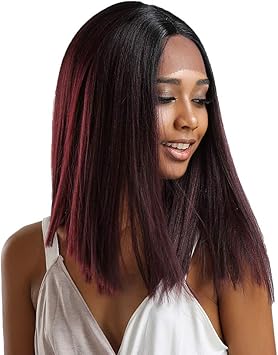 Wormeng Perruque Synthétique Cheveux Mi Longs Multicolore
