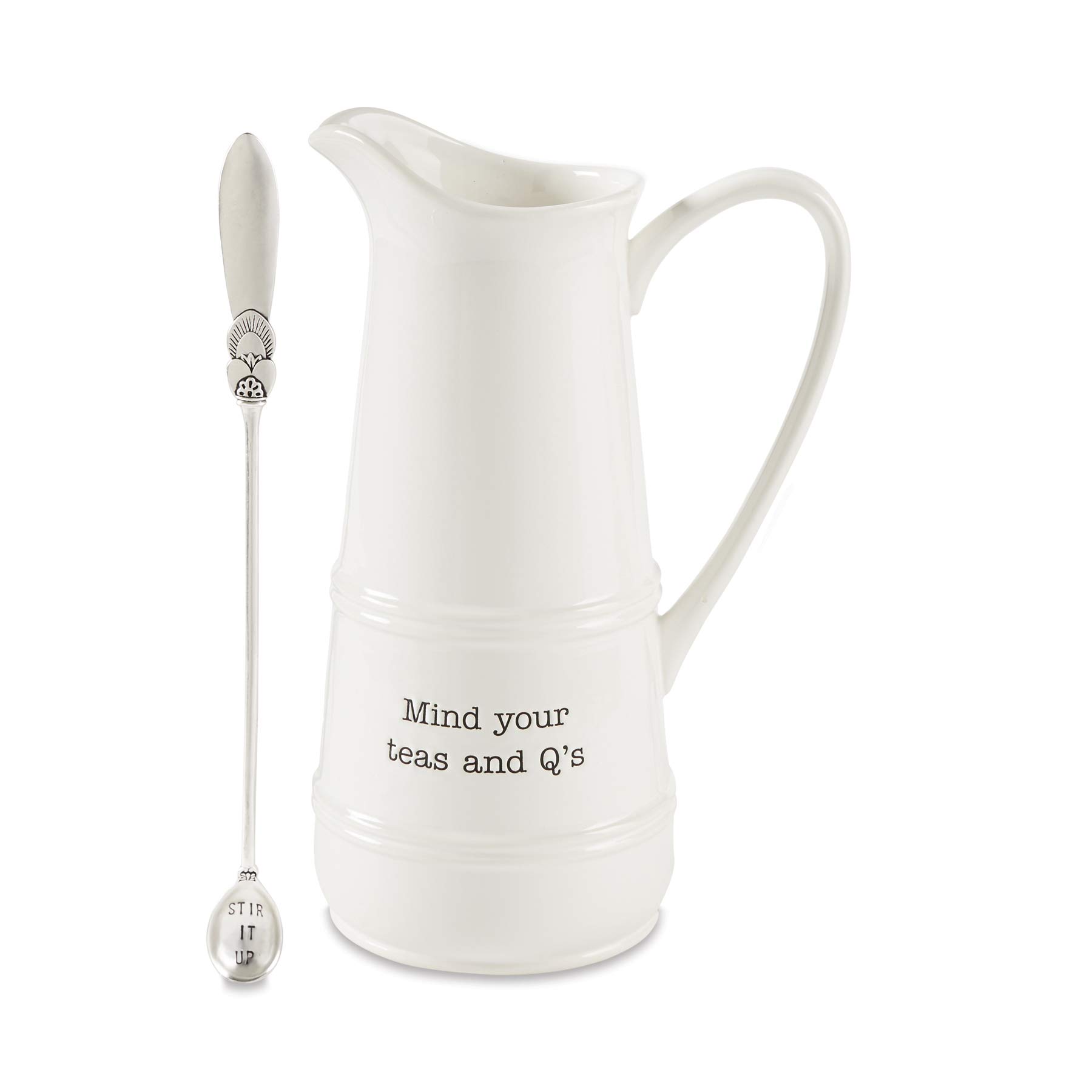Mud PieCeramic Iced Tea Pitcher and Spoon Set
