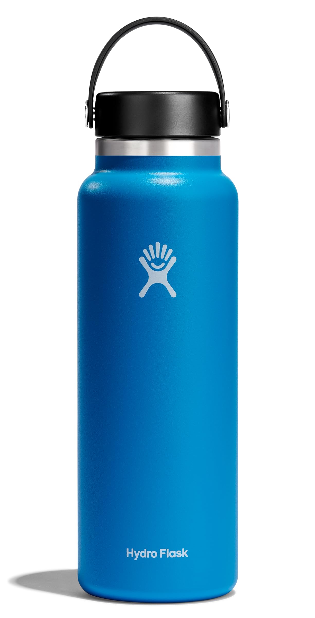 HYDRO FLASK - Water Bottle 1180 ml (40 oz) - Vacuum Insulated Stainless Steel Water Bottle Flask with Leak Proof Flex Cap with Strap - BPA-Free - Wide Mouth - Pacific