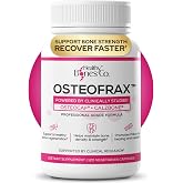 Healthy Bones Co. OsteoFrax&trade;, Bone Health Supplements Women, Calcium D3 K2 | Bone Strength Support With Cissus Quadrangularis And OsteoCaf&reg;, Vitamin D3 &amp; K2 MK-7, 4 Phase Formula For Women