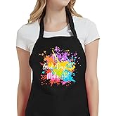 Jpayxese Aprons for Painting with Pockets, Adjustable Artist Smocks for Women Men, Gifts for Artists, Art Teachers, Painters