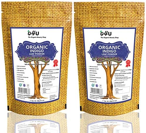 O4U Organic Indigo powder for hair & Beard color (Pack of 2)