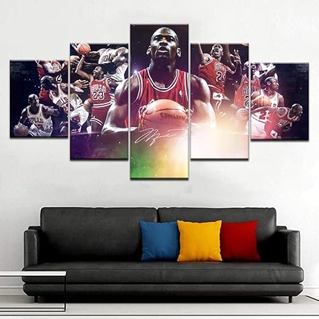 lcyab Decoración De Pared Baloncesto Estrella HD Lienzo Pintura 5 ...