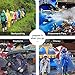 Rain Poncho,Disposable Emergency Raincoats Outdoor colorful Set of 4 Pieces Portable Hook Poncho Ball (All code)