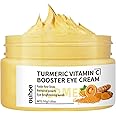Turmeric + Vitamin C Booster Eye Cream, Brightening and Hydrating Eye Cream, Dark Circle Relief, Elasticity Treatment, Gentle Anti-Aging & Anti-Wrinkle Care
