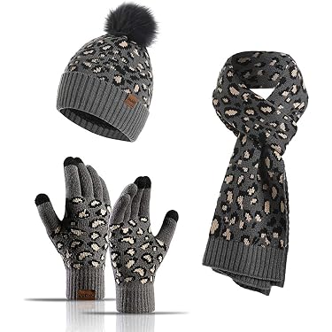 Bonnets Homme Ensemble Bonnet écharpe Gants Femme 3 En 1 Hiver Chaud Bonnet écran Ensemble Bonnet Echarpe Gant Homme