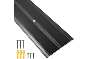 Heainaiyoo Aluminum Floor Transition Strip Doorways, Black Metal Door Threshold for Joining Floor Gaps, Carpet, Threshold Cover, Floor Tiles, Size 36 x 4 x 0.1 in
