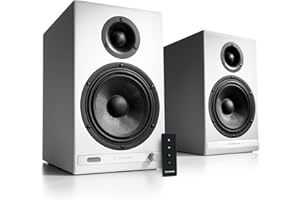 Audioengine HD6 Premium 24 Bit Bookshelf Speakers - Wireless 150W Bluetooth Speakers - Powerful Home Music System - Home Theater Systems, Studio Monitors