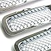 Bestong 7 Pcs Front Grill Insert Grille Cover Trim Kit for 2011-2017 Jeep Patriot (Silver, Mesh Grille)
