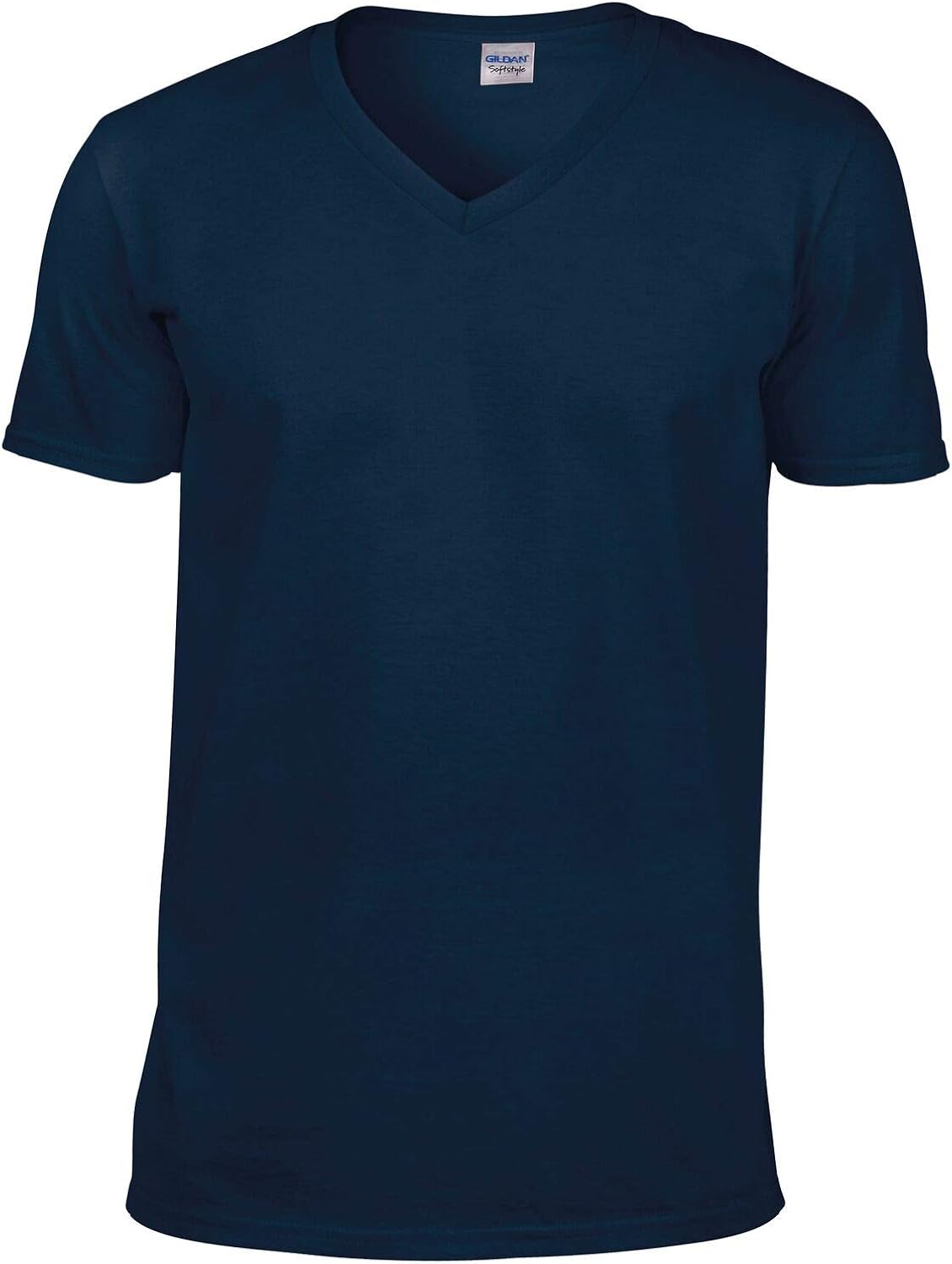 Gildan Mens Soft Style VNeck TShirt Colour Navy Size XL Amazon