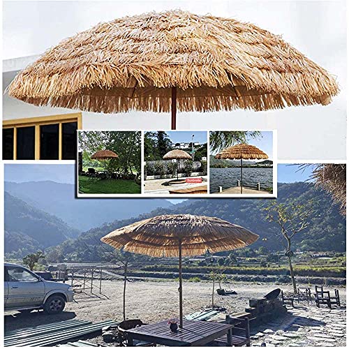 Outech Ø180cm Garten Sonnenschirm, Große Terrassenschirm, Hawaiianischer Stroh Strandschirm Im Freien, Mit 8 Starken… – Bild 5