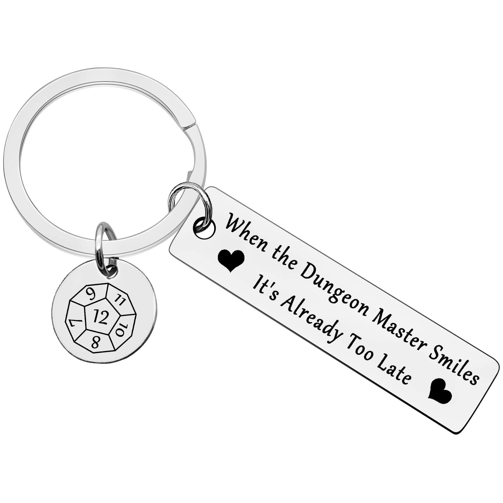 Ximalun Dungeon Master Gift DND Gift When The Dungeon Master Smiles It's Already Too Late Keyring RPG Gamer Gift DND Player Gift Dungeons Geek Gift DM Fans Gift