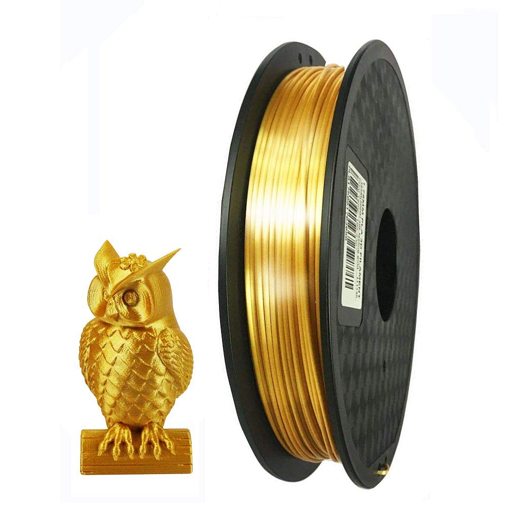 Silk Gold 1.75mm 500g Shiny PLA Filament for FDM Printer