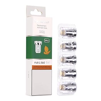 Salcar V60 & S60 replacement coils für e Zigarette/e Shisha, 0,0mg Nikotin (5er Pack)