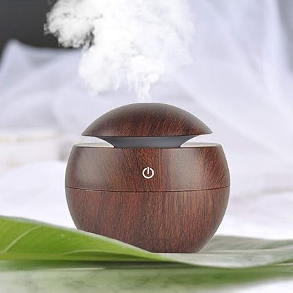ZOSOE Magic Wooden Cool Mist Humidifiers Essential Oil Diffuser Aroma Air Humidifier with Led Night Light Colorful Change for Car, Office, Babies, humidifiers for home, air humidifier for room (Multi)