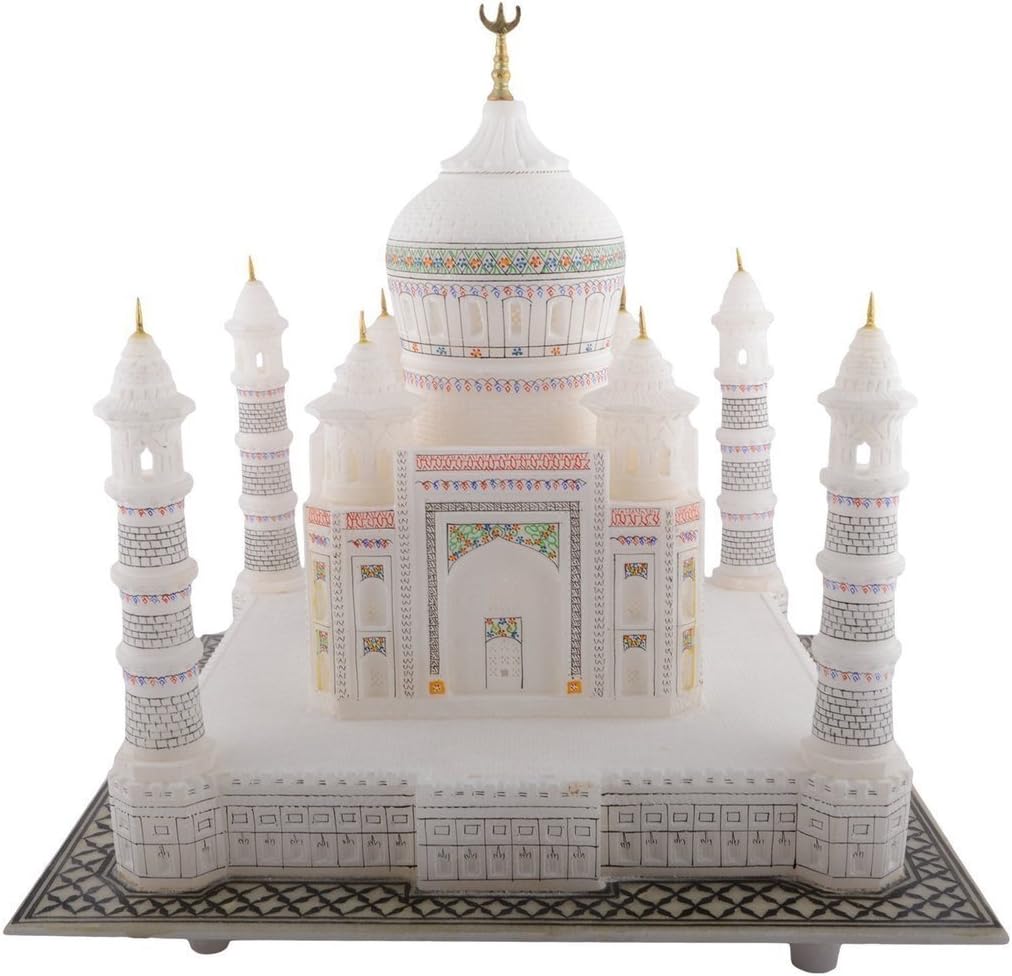 BABA HANDICRAFTS STORE Marble Handmade Agra Taj Mahal Model(15x15x15cm, White)