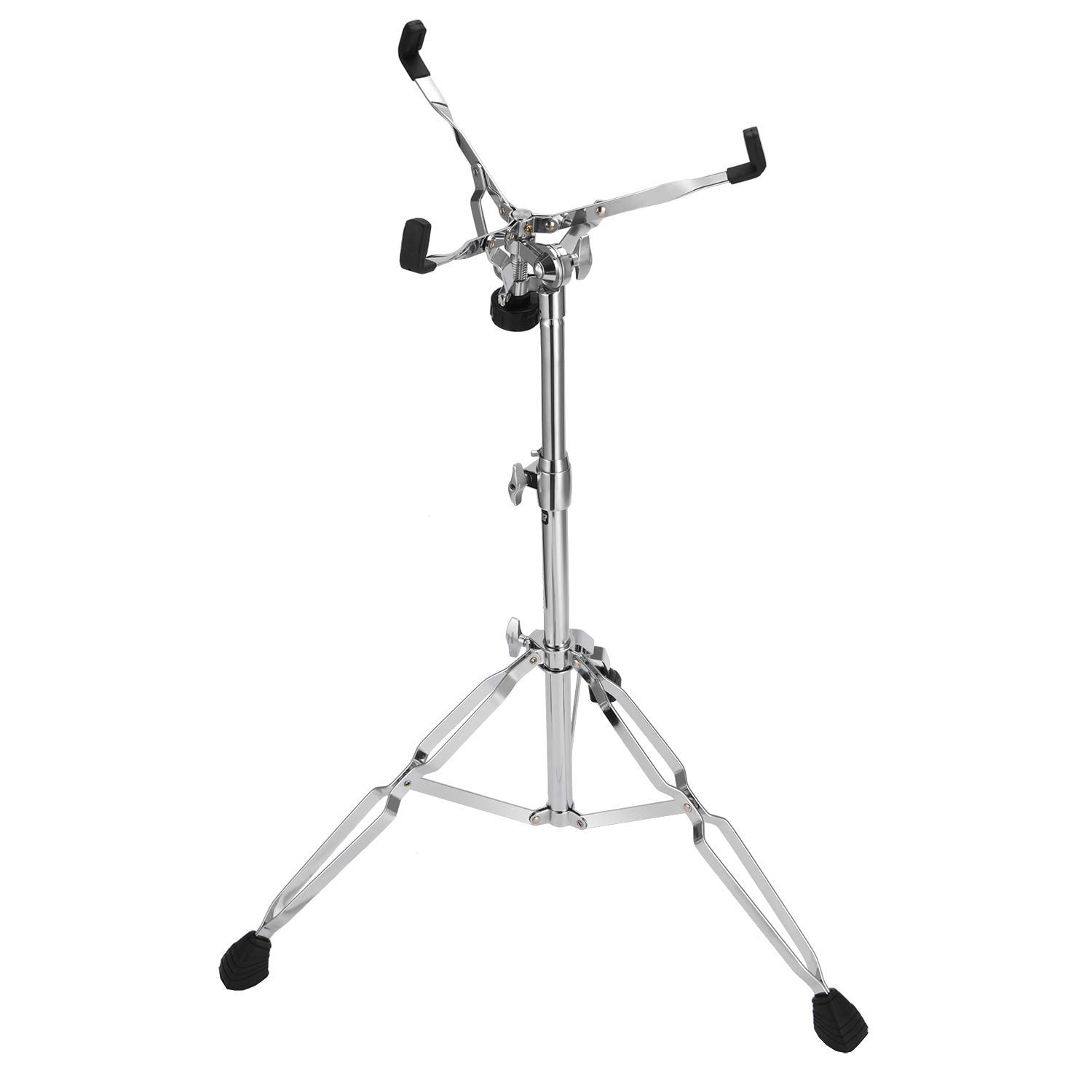 Concert Snare Drum Stand with Drum Sticks Holder, Starfavor Double Braced Adjustable Extended Height 25"-40" Practice Pad Stand for 10-16 Inches Drum Pad, Snare Drum