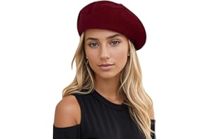 HENGWOYS Women's Beret Hats – Chic French Berets for Women, Premium Wool Beret – A Classic Wardrobe Addition for Stylish Women