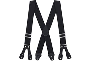 Suspender Store 2-Inch Low-Stretch Logger Suspenders - Button - 5 Colors & 4 Sizes Includes Big & Tall