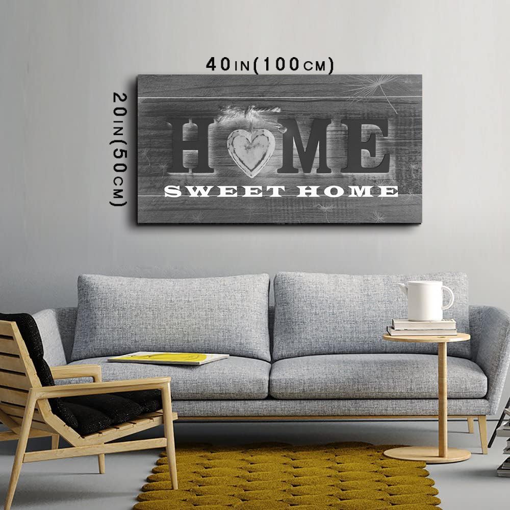 Home Sweet Home Wall Art Large Canvas Wall Art for Living Room Decoration Wooden Board Design Canvas Prints Modern Rustic Artwork Pictures Wall