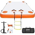 VOFiTNY Inflatable Floating Dock Swim Air Platform Island Raft Mat for Lake Pool Beach Ocean with Rope Ladder, Non-Slip Surface