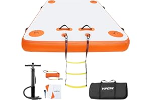VOFiTNY Inflatable Floating Dock, Swim Platform Floating Dock for Lakes, Lake Floats for Adults, Island Raft Mat for Lake Beach Ocean, Non-Slip Surface