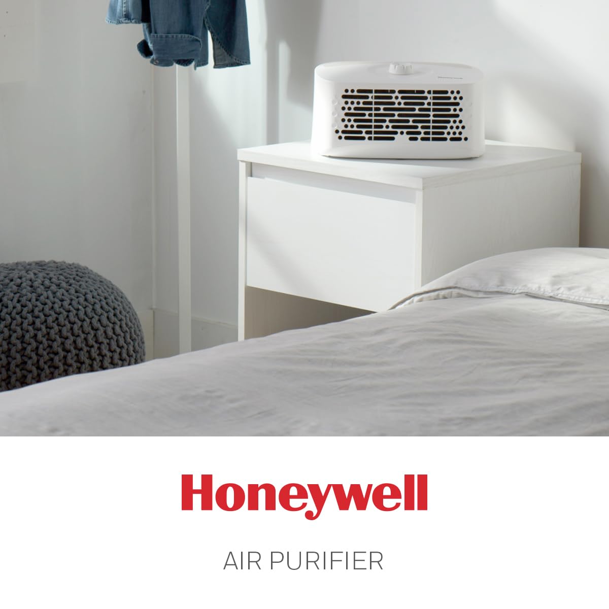 Honeywell Air Purifier for Home, 465 Ft² in 1 hour, Dual Action Filter, Reduces Dust, Pollen, Pet Dander, Odors, Smoke, Compact Allergen Reducer, White HHT270