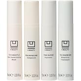 U Beauty Trial Index Set Volume 2 - 4-Piece Skincare Kit, 0.33 fl oz | Gentle cleanser, resurfacing hyaluronic acid serum, daily face hydrator, and night cream moisturizer