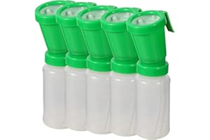 Zoiut 5 Pack Teat Dip Cup,Non-Return Teat Dipper,Nipple Cleaning Disinfection,Prefect for Cow Sheep Goat - 300 ml(Green)