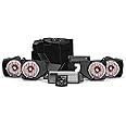 Rockford Fosgate RNGR18-STG6 Audio Kit: PMX-3 Receiver, 1500-Watt Amp, M2 Series Color Optix Multicolor LED Lighted Front & Rear Speakers Plus Subwoofer for Select Polaris Ranger Models (2018-2022)