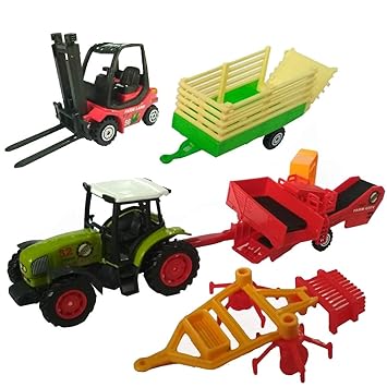 toy tractor and trailer set
