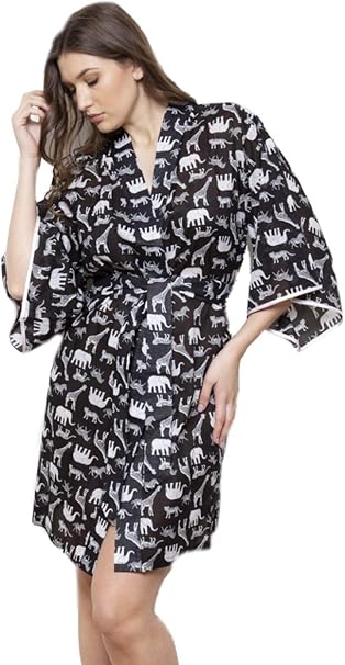 black summer dressing gown