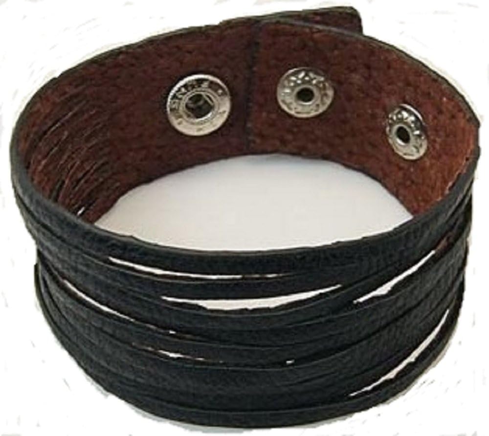Linayo Leather Bracelet Black. Men's Leather Bracelet