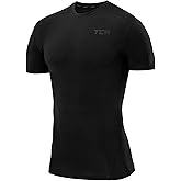 TCA Men's Short Sleeve Compression Shirt Men Quick Dry Athletic Workout Base Layer Thermal Top