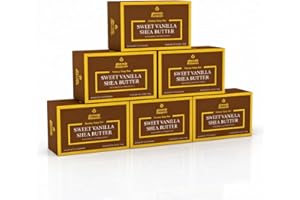 Genesis Naturals Sweet Vanilla Shea Butter Luxury Soap Bar – Handmade Moisturizing Bath Soap – Natural Ingredients, Paraben F